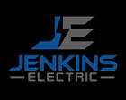 A blue and gray logo for jenkins electric